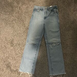 Good American cropped frayed jeans size 8/29